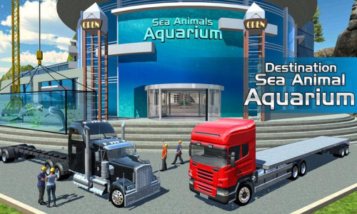 اسکرین شات برنامه Sea Animal Transport Truck Sim 3