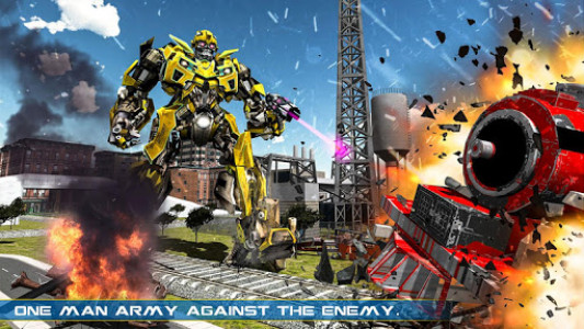 اسکرین شات بازی Mega Train robot transformation: Grand robot games 5