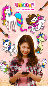 اسکرین شات بازی Unicorn Coloring Girl Games 1