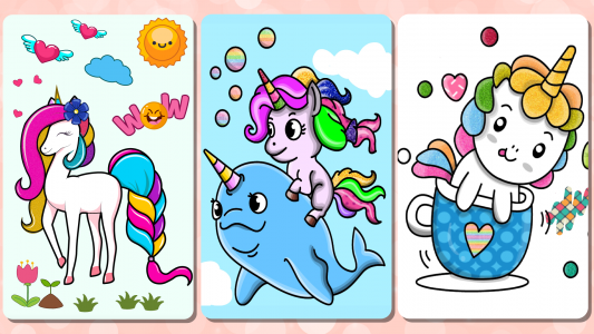 اسکرین شات بازی Unicorn Coloring Girl Games 7