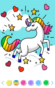 اسکرین شات بازی Unicorn Coloring Girl Games 2