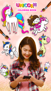 اسکرین شات 1 بازی Unicorn Coloring Girl Games
