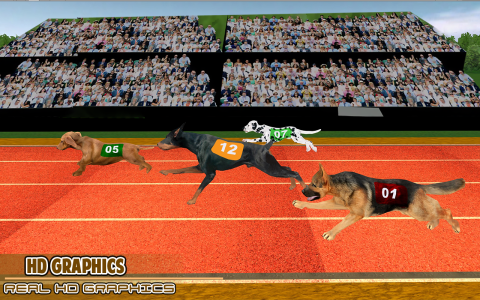 اسکرین شات 3 بازی Dog racing games - dog game 3d
