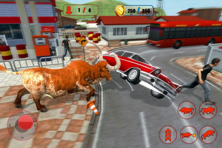 اسکرین شات برنامه Angry Bull Game City Attack 5