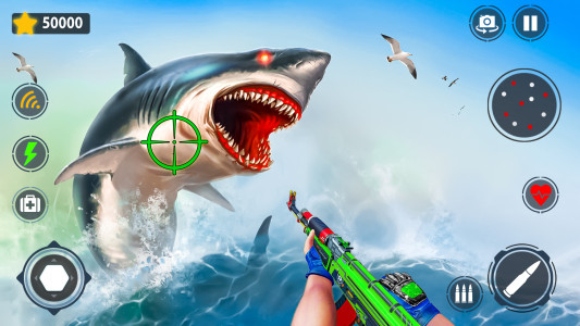 اسکرین شات برنامه Shark Games & Fish Hunting 1