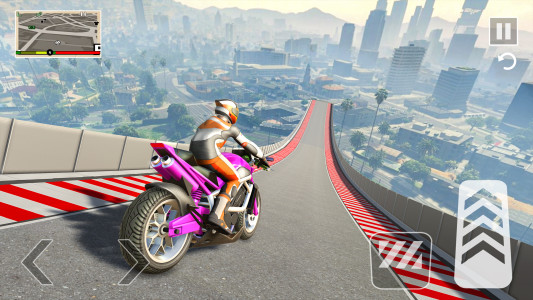 اسکرین شات 2 برنامه Mega Ramp Stunt Bike Games 3D