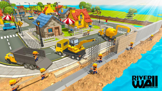اسکرین شات بازی River Border Wall Construction 4