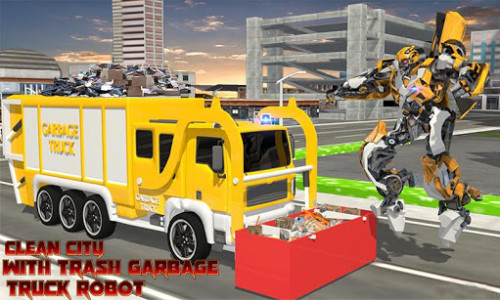 اسکرین شات بازی City Garbage Truck Flying Robot-Trash Truck Robot 1