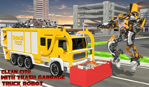 اسکرین شات بازی City Garbage Truck Flying Robot-Trash Truck Robot 8