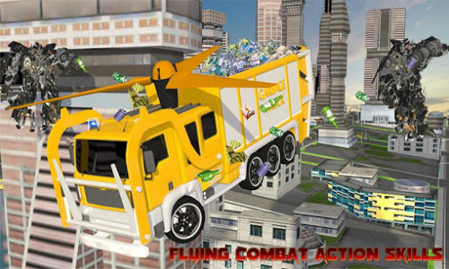 اسکرین شات بازی City Garbage Truck Flying Robot-Trash Truck Robot 6