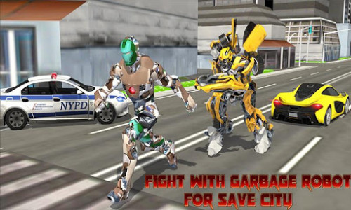 اسکرین شات بازی City Garbage Truck Flying Robot-Trash Truck Robot 7