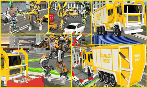 اسکرین شات بازی City Garbage Truck Flying Robot-Trash Truck Robot 2