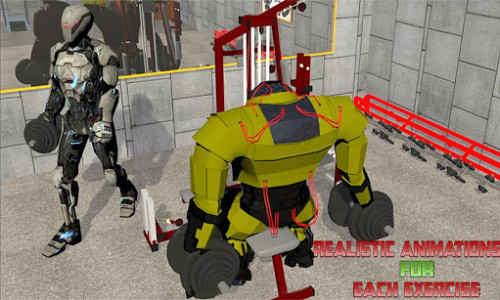 اسکرین شات بازی Muscle Robots Gym Trainer : Aerobic Fitness Studio 1