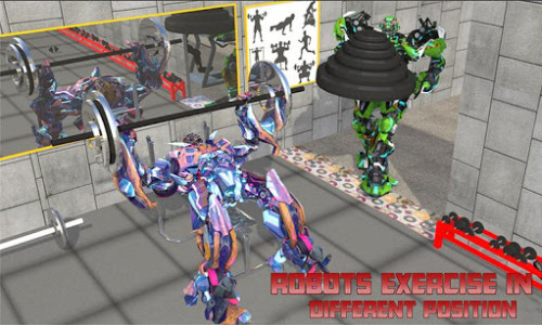 اسکرین شات بازی Muscle Robots Gym Trainer : Aerobic Fitness Studio 5