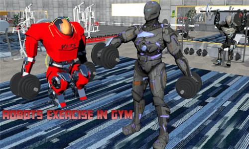 اسکرین شات بازی Muscle Robots Gym Trainer : Aerobic Fitness Studio 4