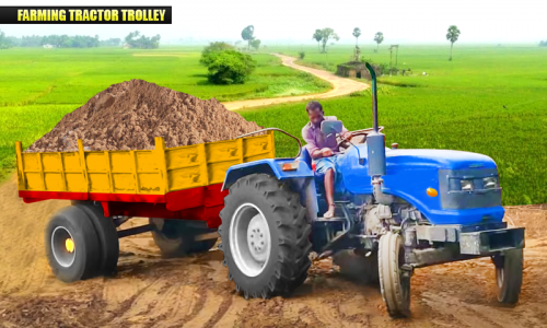 اسکرین شات 5 بازی Indian Tractor Trolley Sim Gam