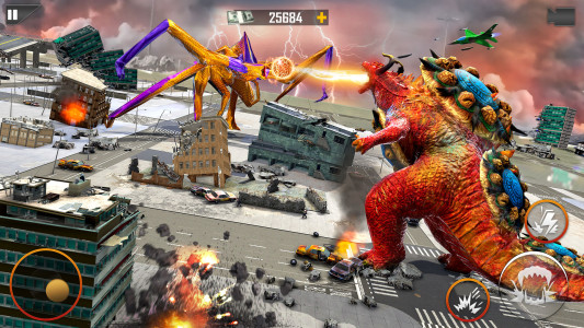 اسکرین شات 2 برنامه Monster Dinosaur Rampage Game