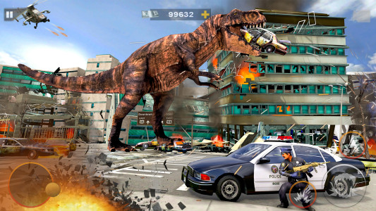 اسکرین شات 4 برنامه Monster Dinosaur Rampage Game