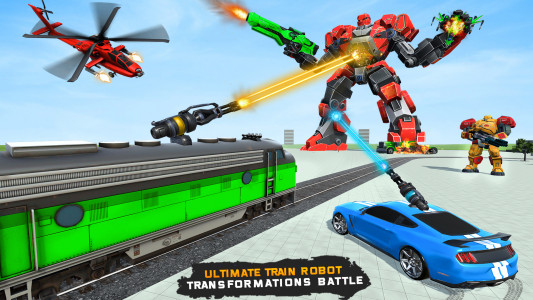 اسکرین شات 1 بازی Train Robot - Mech War Game