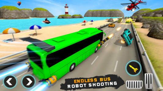 اسکرین شات 3 بازی Train Robot - Mech War Game
