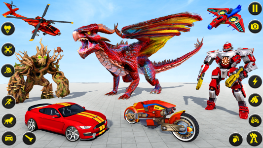 اسکرین شات 2 بازی Dragon Robot Tree Robot Game