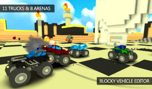 اسکرین شات بازی Blocky Monster Truck Demolition Derby 8