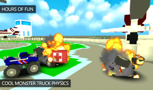 اسکرین شات بازی Blocky Monster Truck Demolition Derby 3