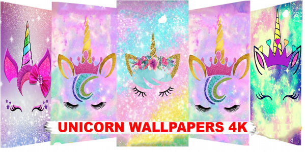اسکرین شات برنامه Glitter Unicorn Wallpaper HD 1