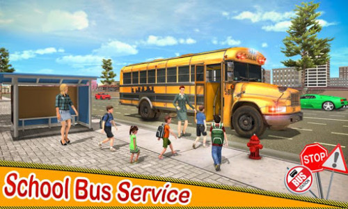 اسکرین شات برنامه School Bus Driving Games : City Coach Bus Driver 3