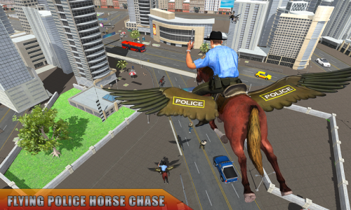 اسکرین شات برنامه Flying Horse Police Chase Sim 4