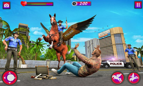اسکرین شات برنامه Flying Horse Police Chase Sim 3