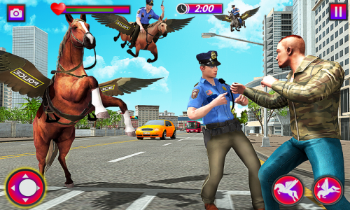 اسکرین شات برنامه Flying Horse Police Chase Sim 2