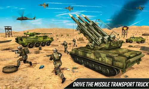 اسکرین شات برنامه Army Truck Sim - Truck Games 3