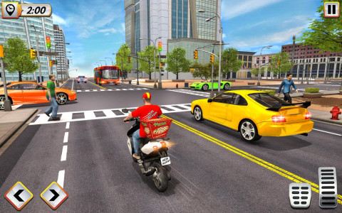 اسکرین شات برنامه Pizza Delivery Boy Bike Games 1