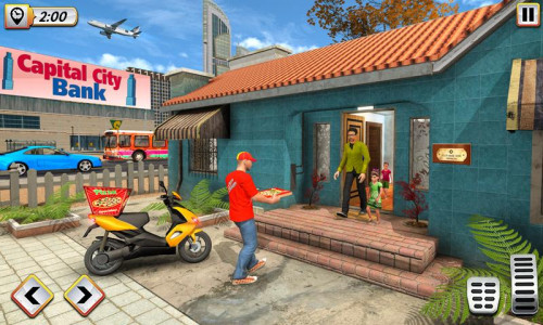 اسکرین شات برنامه Pizza Delivery Boy Bike Games 3