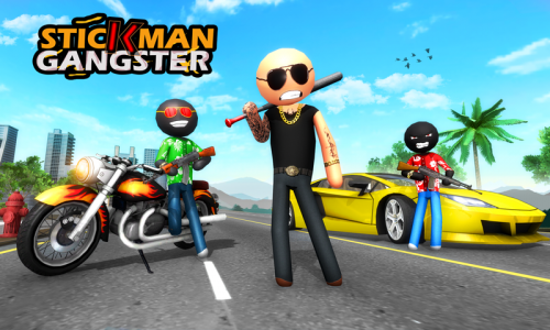 اسکرین شات برنامه Stickman Gangster Crime City 4