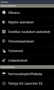 اسکرین شات برنامه GO LauncherEX Finland language 2