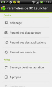 اسکرین شات برنامه GO LauncherEX French language 2