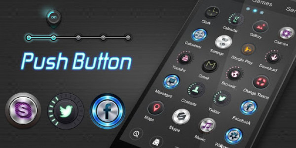 اسکرین شات برنامه Push Button GO Launcher Theme 6