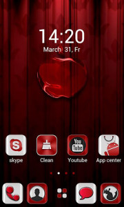 اسکرین شات برنامه Red apple GO Launcher Theme 2