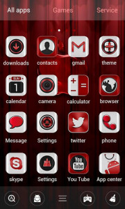اسکرین شات برنامه Red apple GO Launcher Theme 3