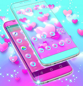 اسکرین شات برنامه Love Bubble Launcher Theme 2