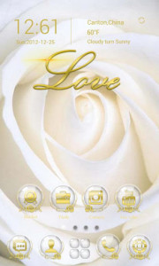 اسکرین شات برنامه Rose Love GO Launcher Theme 2