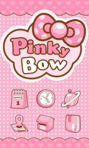 اسکرین شات برنامه Pinky Bow GO Launcher Theme 1