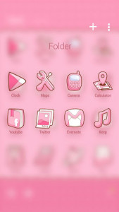 اسکرین شات برنامه Pinky Bow GO Launcher Theme 5
