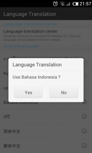 اسکرین شات برنامه Bahasa Indonesian GO WeatherEX 2