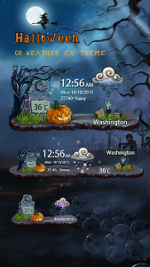 اسکرین شات برنامه Halloween Weather Widget Theme 1