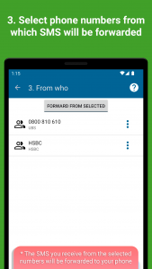 اسکرین شات برنامه SMS forwarder 5
