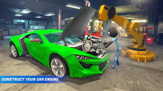 اسکرین شات برنامه Stickman Car Garage Shop 3