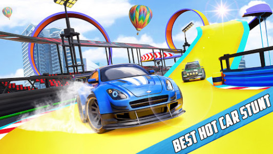 اسکرین شات برنامه Hot Car Stunt Game: Free Race off Challenge 3D 1